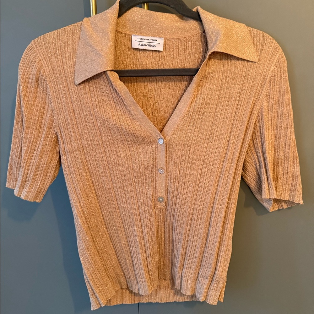 And other stories rib knit button down